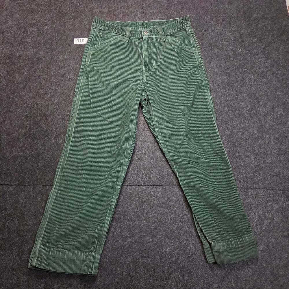 Levi's 568 Loose Straight Carpenter Corduroy Pants Green Men's W30 L30